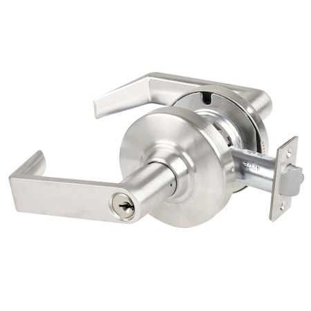 Schlage Grade 1 Corridor Lock, Rhodes Lever, Standard Cylinder, Satin Nickel Finish, Non-Handed ND73PD RHO 619
